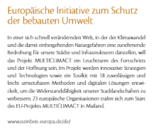 Europäische Initiative zum Schutz der bebauten Umwelt