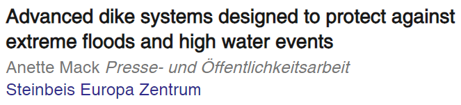 Advanced dike systems designed to protect against extreme floods and high water events