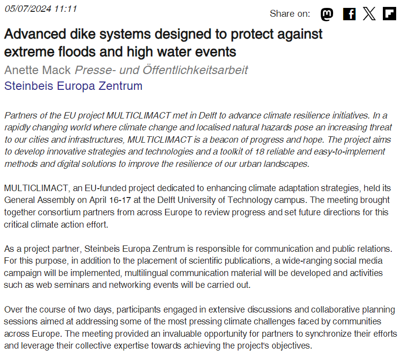 Advanced dike systems designed to protect against extreme floods and high water events